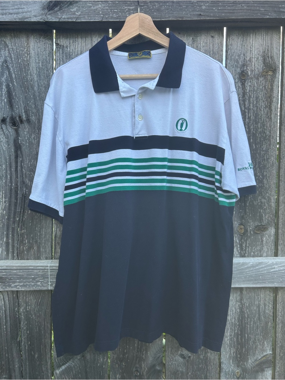 The Open 148th Royal Portrush Golf Polo XL Filo di Scozia Cotton Claret Jug